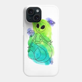 MerAlien Watercolor Phone Case