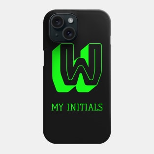 Letter W Initials Unique Name T-Shirt Phone Case