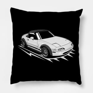 White miata classic Pillow