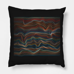 Wavy Color Lines Pillow