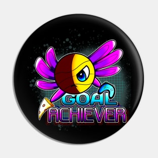 Goal Achiever Axolotl Basketball Season Kids Teens Graphic Gift Pin