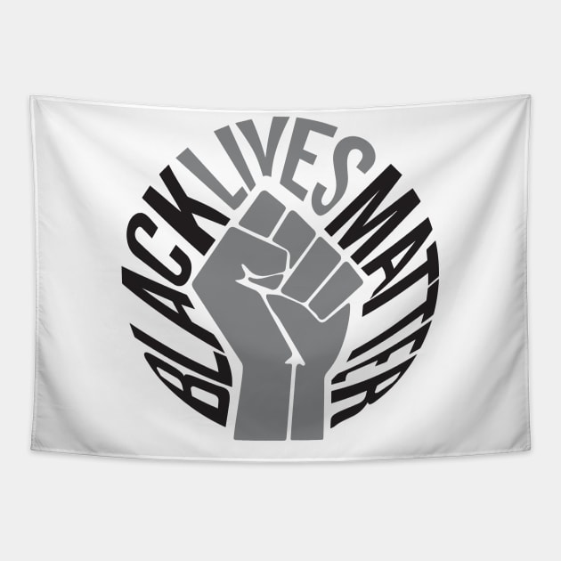 Black Lives Matter Fist Tapestry by damienmayfield.com