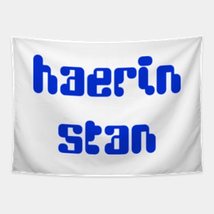 New Jeans Newjeans Haerin stan typography | Morcaworks Tapestry