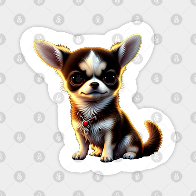 Chihuahua in suit Magnet by IDesign23
