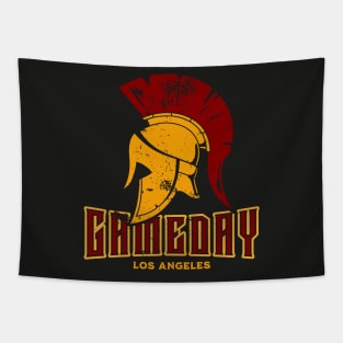 Vintage Trojan Gameday // Football Game Day Tapestry