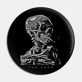 Van Gogh Skull Pin