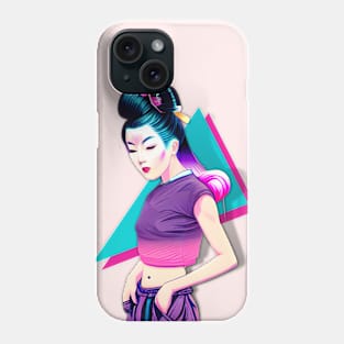 Vaporwave Pretty Geisha Girl Phone Case