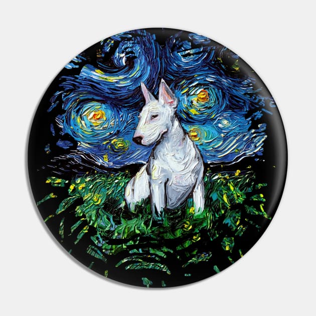 Bull Terrier Night Pin by sagittariusgallery