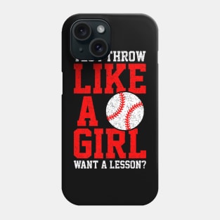 Play Girl Softball Player Phone Case