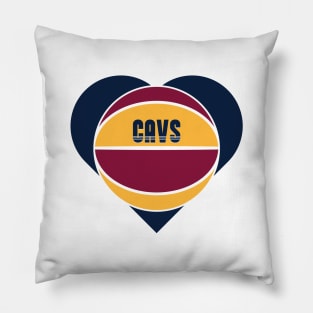 Heart Shaped Cleveland Cavaliers Basketball Pillow