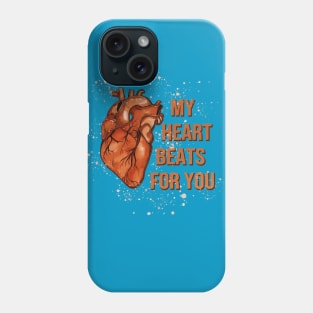 my heart beats for you valentines day idea gift Phone Case