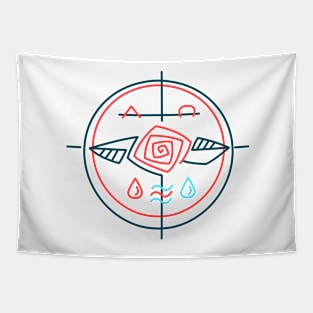 Religious contemporary minimal symbol Tapestry