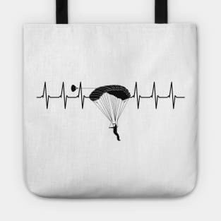 Parachute Heartbeat Skydiving Sykdive Pulse Tote