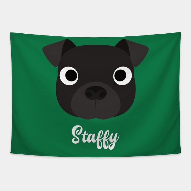 Staffy - Staffordshire Bull Terrier Tapestry by DoggyStyles