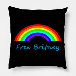 Rainbow Typography for Free Britney Pillow