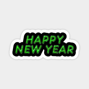 Happy New Year - Green Magnet