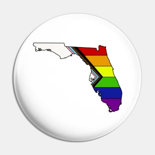 Progress pride flag - Florida Pin