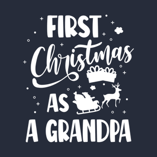 Merry Christmas - First Christmas As A Grandpa T-Shirt