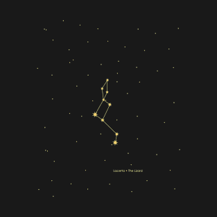 Lacerta Constellation. Gold T-Shirt