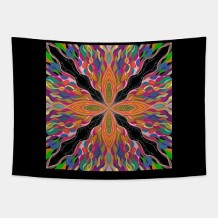 Color Splotches Mandala Tapestry