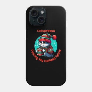 I Love Coffee Christmas And Cats, Cat And Coffee Phone Case