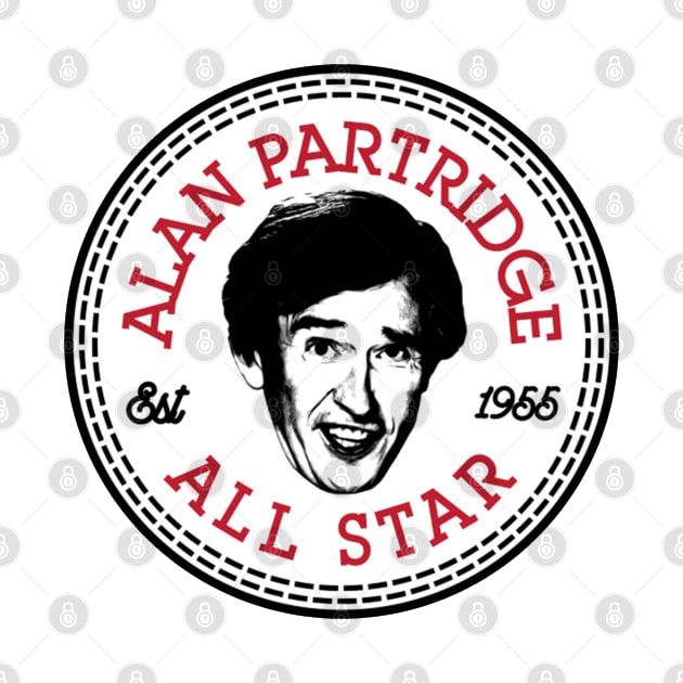 Alan Partridge All Star Converse Logo by duniakubaby