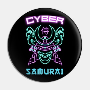 Neon punk: cyber samurai Pin