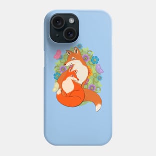 Two Foxes in a Garden Phone Case