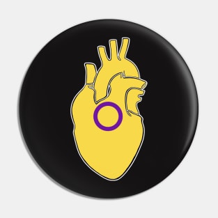 Intersex Pride Heart Pin