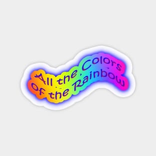 All The Colors of the Rainbow Words Magnet