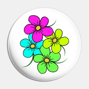 colorful blooming flower, flowery, floral pattern Pin