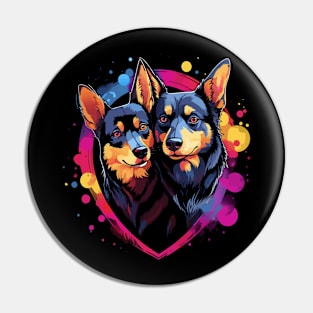 Australian Kelpie Couple Valentine Pin