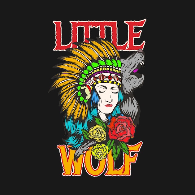 Little Wolf / Native American Girl by black8elise