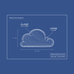 Silver Lining Cloud Blueprints T-Shirt