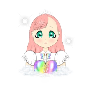 Princess Maeve Cloudy Holo Rainbow Artwork T-Shirt