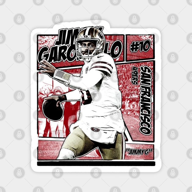 Jimmy Garoppolo // Comics Retro 90s Magnet by Bootlegheavens