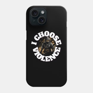 I Choose Violence ninja Cat Funny Phone Case