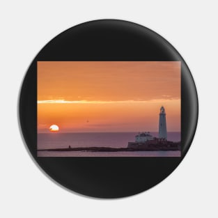 Sunrise at st marys lighthouse whitley bay Pin