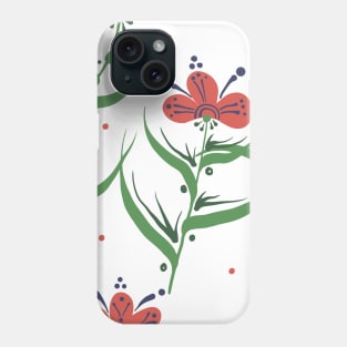 Elegance Seamless pattern with flowers Phone Case