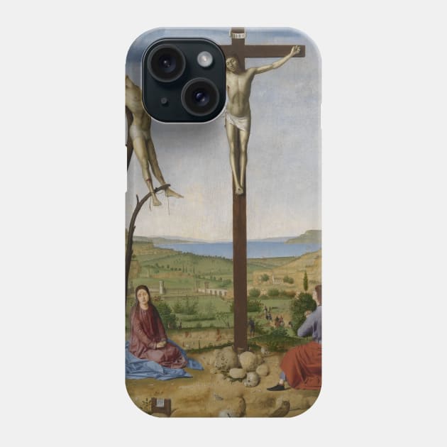 Calvary by Antonello da Messina Phone Case by Classic Art Stall