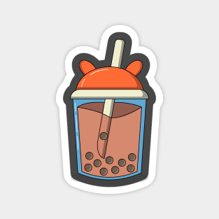 bubble tea in a cute glass Magnet