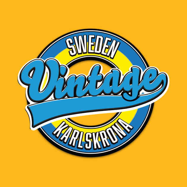 Karlskrona sweden vintage style logo. by nickemporium1