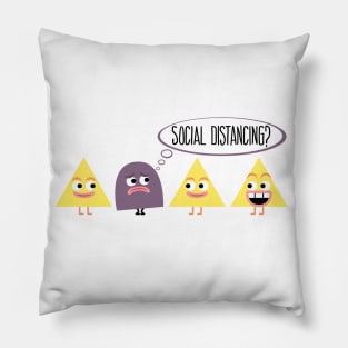 Social Distancing Cartoon Pillow