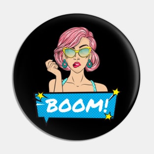 Boom girl shirts Pin