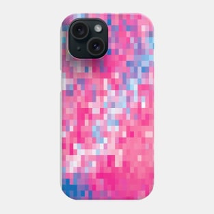 Pink Blue and Purple Mosaic Abstract Squares Pattern Phone Case