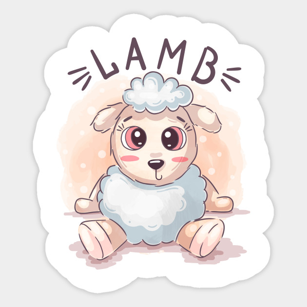 Doudou Agneau Dessin Anime Agneau Doudou Dessin Sticker Teepublic