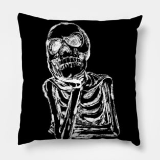 Bored Skeleton Pillow