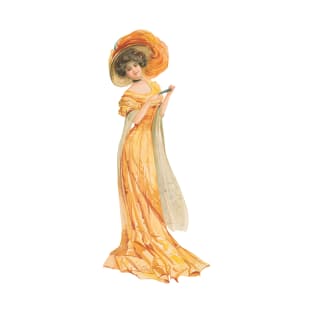 Edwardian society lady - Orange T-Shirt