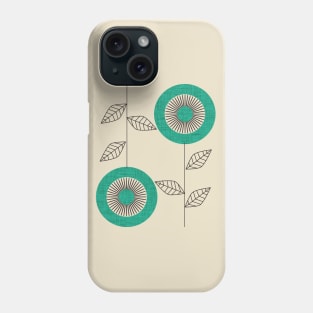 Midsummer Retro Floral Sage Phone Case