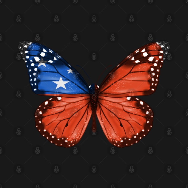 Samoan Flag  Butterfly - Gift for Samoan From Samoa by Country Flags